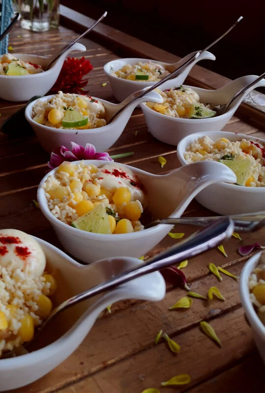 FRESH SALAD OFFERED AT CATERING EVENT